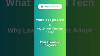 What is Legal Tech and Why Law Firms Must Adopt It in 2026 #legaltech