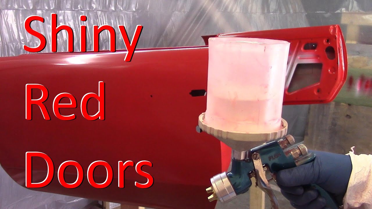 Sealing Epoxy, Base Coat & Clear Coat on Doors Roundtail Restoration