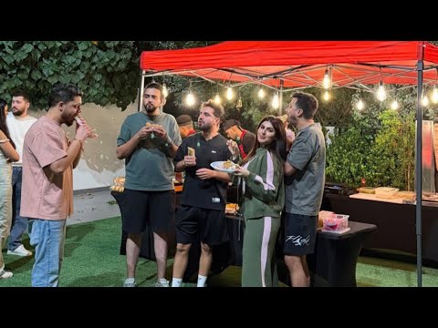 سارة صارت مزارعة وغيث محض ر عزيمة تشهي للشلة اجواء شتوية 