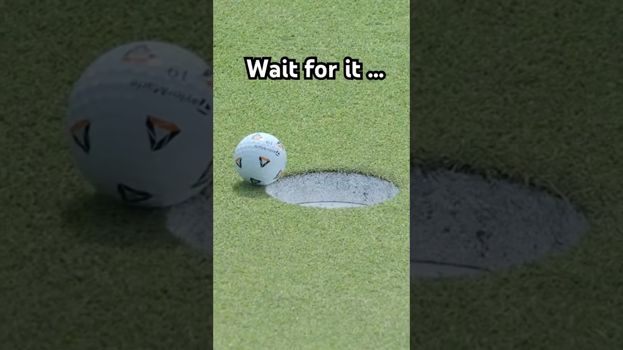 ALL-TIME cliffhanger putt 😱