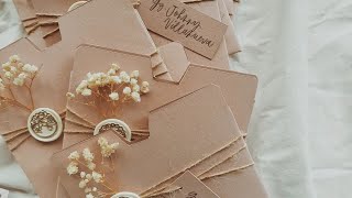 von & abby | soft dusty rose and white wedding invites | AN Designs and Treats screenshot 1
