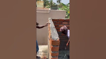Use of reinforcement mesh in 4" brick wall to give more strength #architect in bareilly