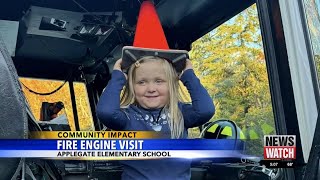 Firefighters visit Applegate Valley Elementary School