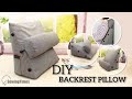 DIY Triangle Backrest Pillow | How to make a Reading Bedrest With Neck Roll Pillow [sewingtimes]