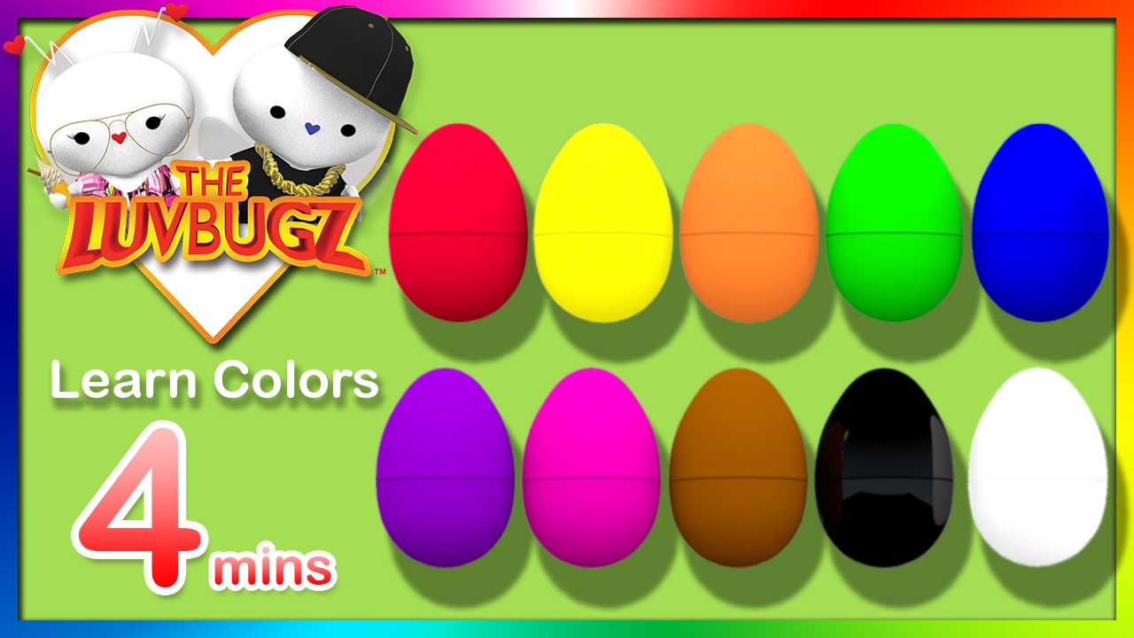 Learn Colors | 3D Surprise Eggs | The LuvBugz | ESL, EFL