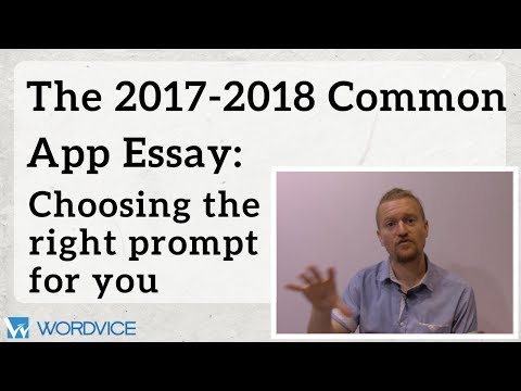 Choosing the Right Prompt for the Common Application Essay