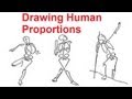 Figure Drawing Lessons 2/8 - Drawing Human Proportions Using Stick Figures