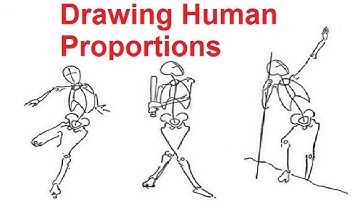 Figure Drawing Lessons 2/8 - Drawing Human Proportions Using Stick Figures