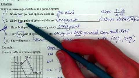 Sec. 8.3 - Show a Quadrilateral is a Parallelogram