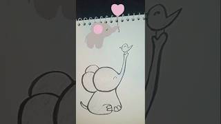 Cute Easy Elephant Drawing 🐘😊☺️