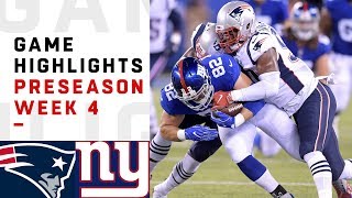 Patriots vs. Giants Highlights | NFL 2018 Preseason Week 4