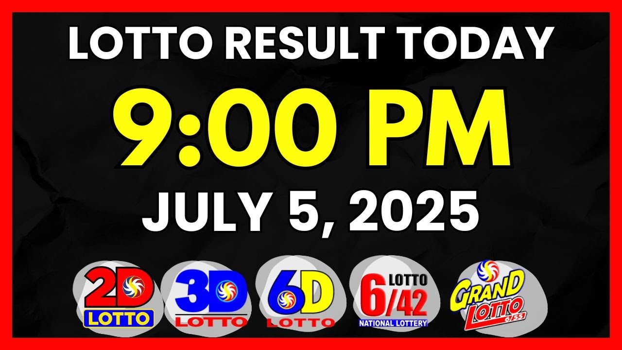 Lotto Result Today 9PM Draw July 5, 2025 | 2D, 3D Swertres, 6D, 6/42, 6/55, PCSO