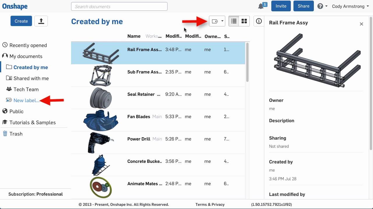 Labels | What's New in Onshape - August 2, 2016 - YouTube