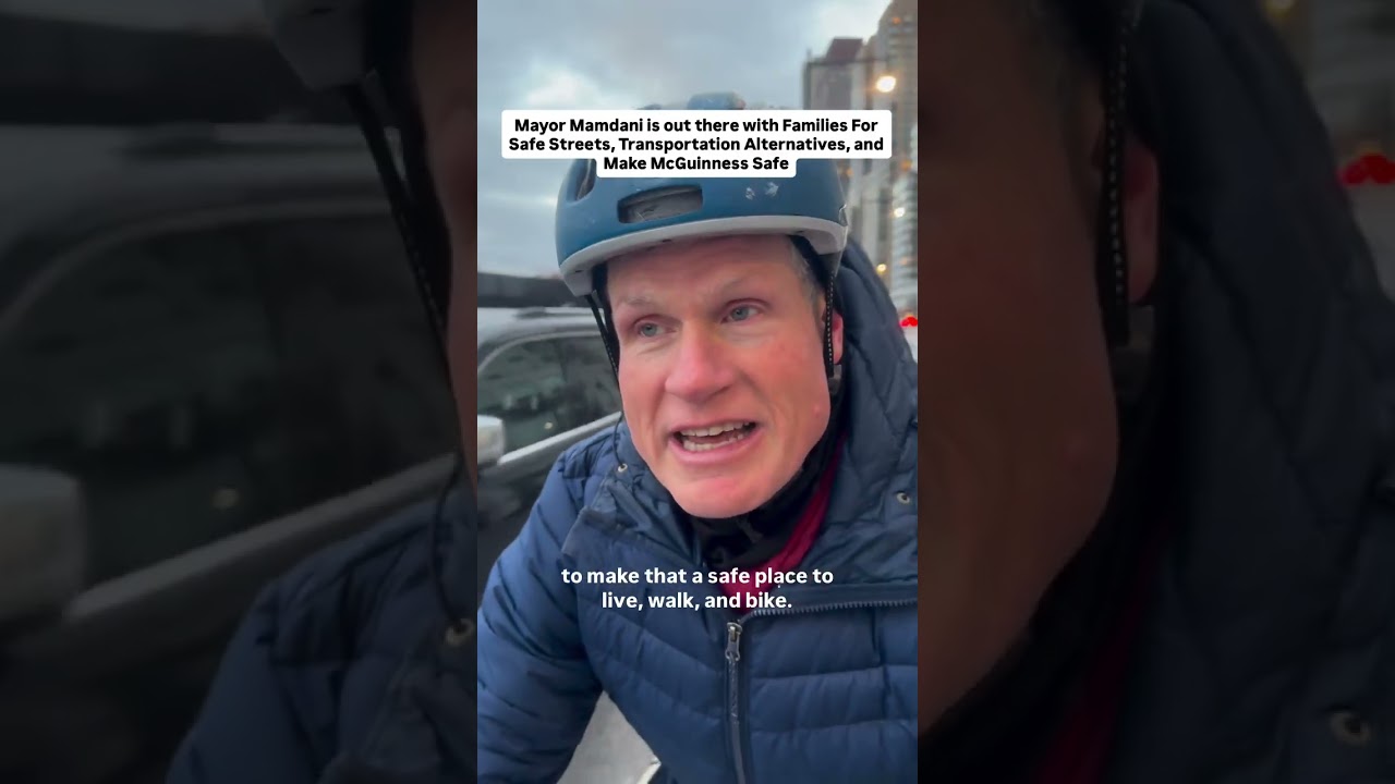 NYC Mayor Mamdani With Cyclists and Pedestrians