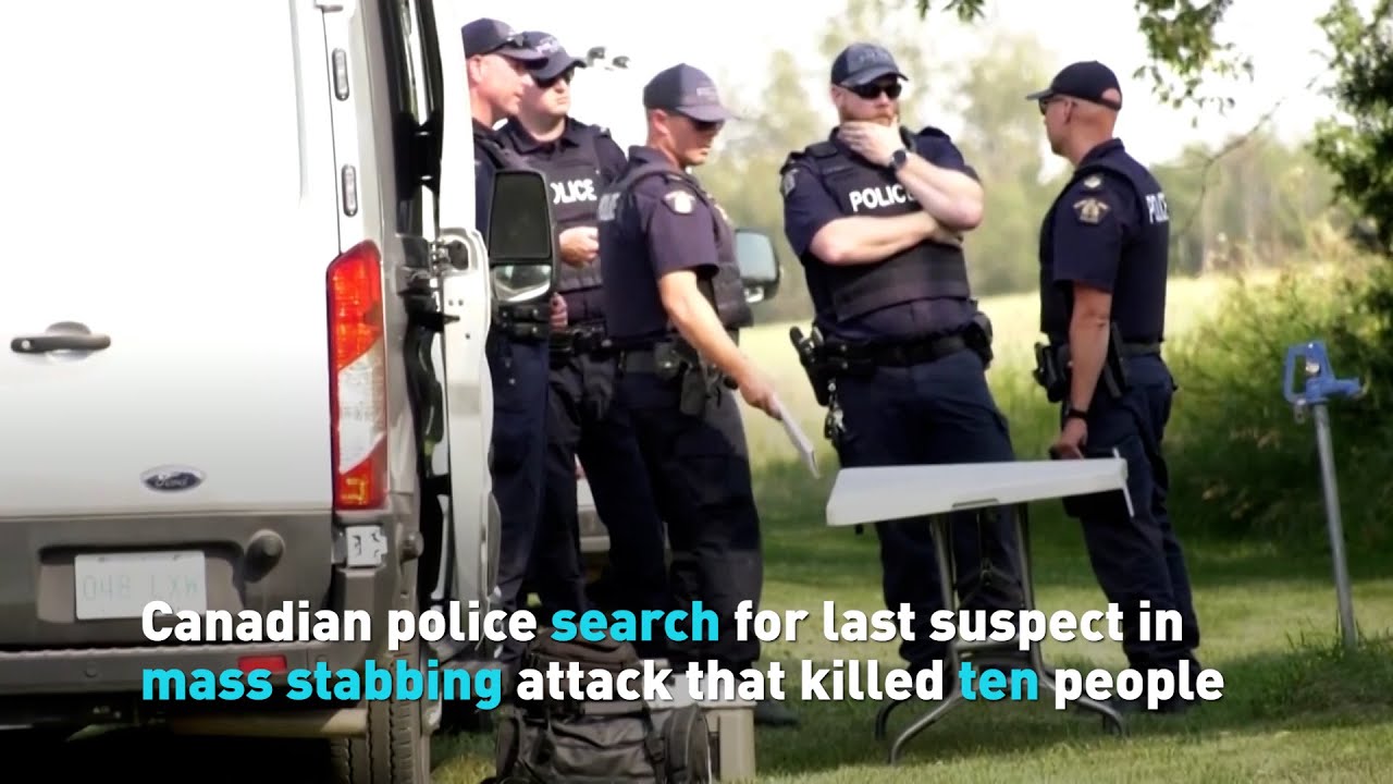Canadian police expand search for last stabbing spree suspect - YouTube