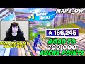 Marz_OW BREAKS PAST 165k In His Road To 200,000 Arena Points & Talks About Sway Bugha & Face Reveal