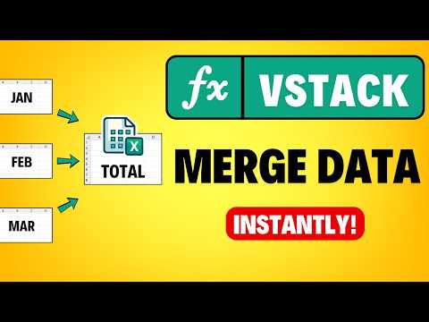 Excel VSTACK Function Tutorial (Combine Tables Step-by-Step)