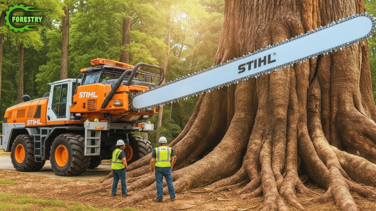 Extreme Dangerous Fastest Big Chainsaw Cutting Tree Machines | Monster ...