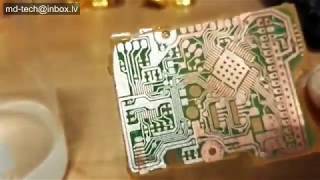 Immersion tin-plating on copper.