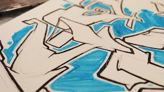 How to draw the graffiti letter V (6 Different ways)