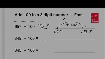 Adding &  subtracting 100 or near 100 with 3 digit numbers