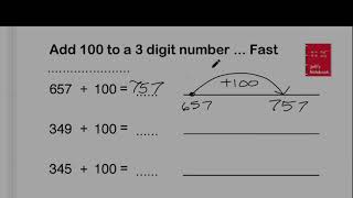 Adding &  subtracting 100 or near 100 with 3 digit numbers