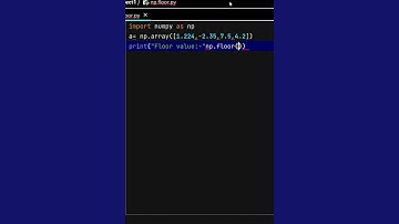 floor function of numpy in python