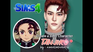 ❤️THESIMS4 ' สร้างตัวละคร (Create a sims) Ref : Anime TANJIRO❤️| Sample Sims in Cas Mode