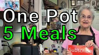One Pot Into 5 Frugal Meals - My Easy $0.66 Steamed Vegetable Dinner at 92! Budget Frugal Living