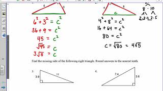 4 1 Pythagorean Theorem Guided Notes