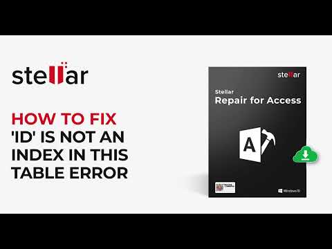 How to Fix 'id' is not an index in this table Error in Access Database