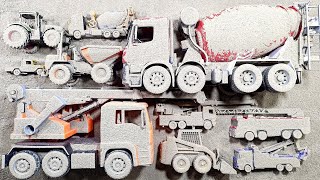 Temukan Mobil Mainan Terkubur dan Membersihkan Truk Molen Besar, Truk Crane Besar, Skid Loader