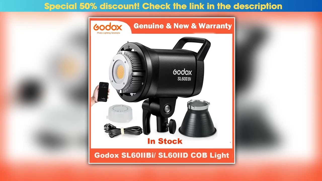Godox SL60IID SL60II D SL60IIBi SL60II Bi COB LED Video Light 24G Wireless Bluetooth Control