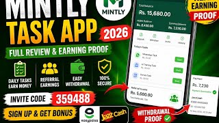 Mintly Task App Full Review 2026 | Real Earning Proof & Withdrawa 12k views