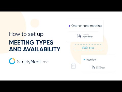 How to set up Meeting Types and availability