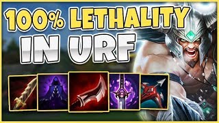 URF FINALE 100 LETHALITY URF TRYNDAMERE NO COOLDOWNS - League of Legends
