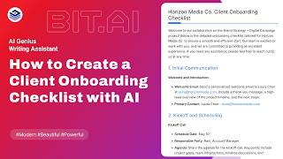 How to Create a Client Onboarding Checklist with AI?