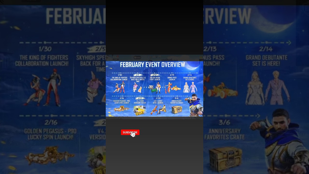 pubgm February new events calendar 