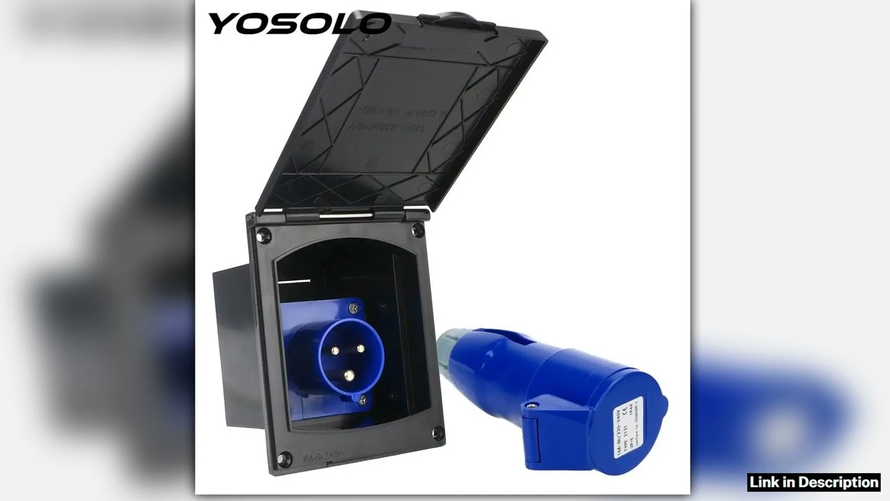 External Flush Hook Up for RV Camper Marine Motorhome Main Inlet Socket Plug Socket With Cover 220V