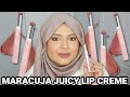 NEW TARTE MARACUJA JUICY LIP CREME SWATCHES TRY ON MULBERRY DESERT ROSE IRIS MAUVE MORE 