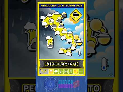 Video Meteo Italia: Tempo in Rapido Peggioramento – Previsioni 29 Ottobre