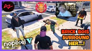 The COP Was Not Expecting BRICK BOIS To Pull up Deep When Trying to Stop xQc Robbing ATM I NoPixel V