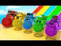 La rueda del autobús - Nueva versión | Aprendiendo los colores con huevos sorpresa | Canciones inf
