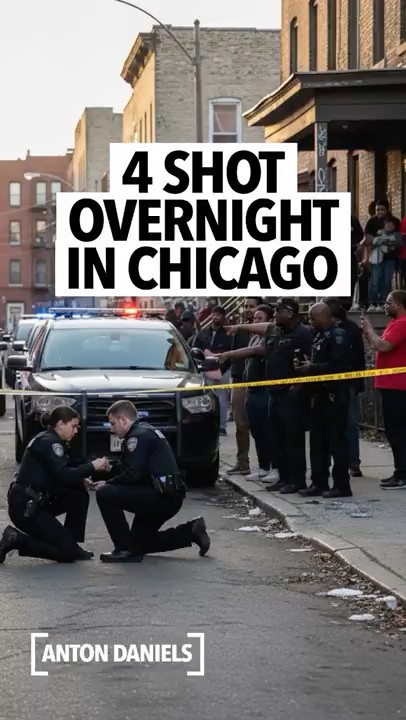 30 Chicago police officers were standing outside while 4 people were shot by criminals outside a bar