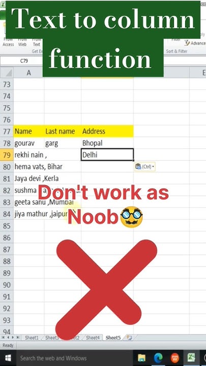 text to column function | excel Shortcuts and tricks #education #excel ...
