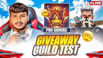 FREE FIRE LIVE V BADGE GUILD TESTING | GUILD TEST | YOUTUBER KA GUILD V BADGE GUILD