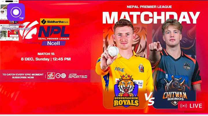 SUDURPASCHIM ROYALS VS CHITWAN RHINOS ||