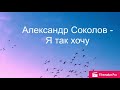 Александр Соколов- Я так хочу / Я взлечу словно птица (Lyric Video)