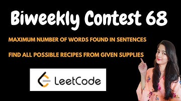 Leetcode Biweekly Contest 68 || Coding Problems discussed || Must Watch