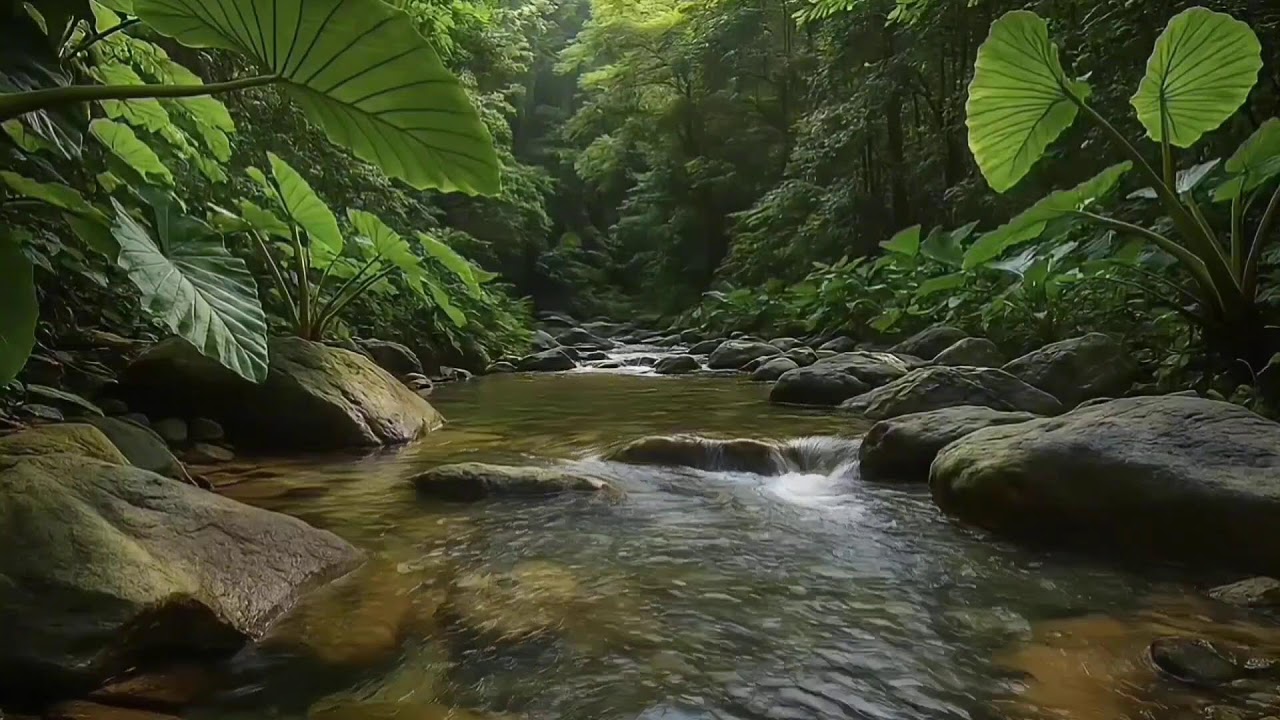 Soothing Forest Sounds, Gentle Creek and Birds Singing, Deep Relaxation ...